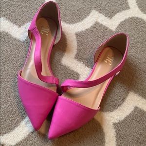 Pink strappy flats